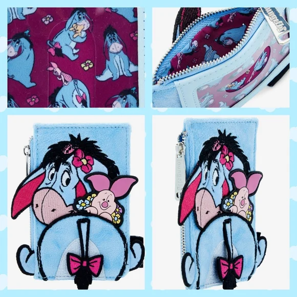 LOUNGEFLY Disney Winnie The Pooh Eeyore Mini Backpack & Faux Fur Card Holder Amazon.com: Loungefly Disney Winnie The Pooh Eeyore Mini  main image 3